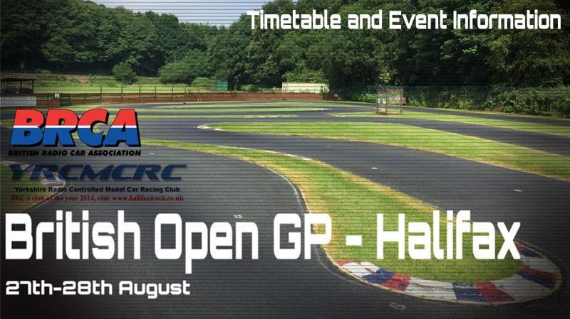Provisional Timetable for 2016 British OPEN at Halifax 