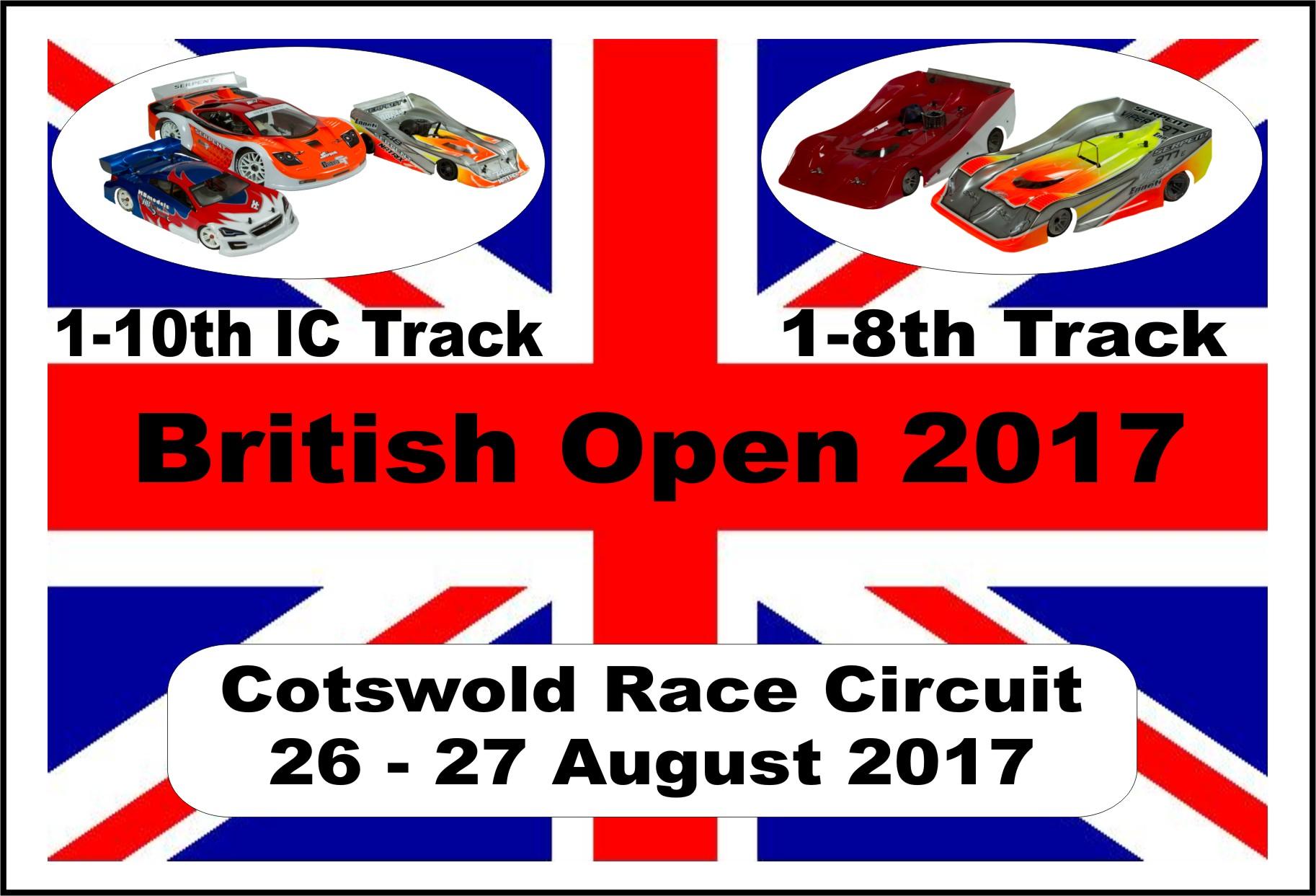 Timetable for 2017 British OPEN at Cotswold