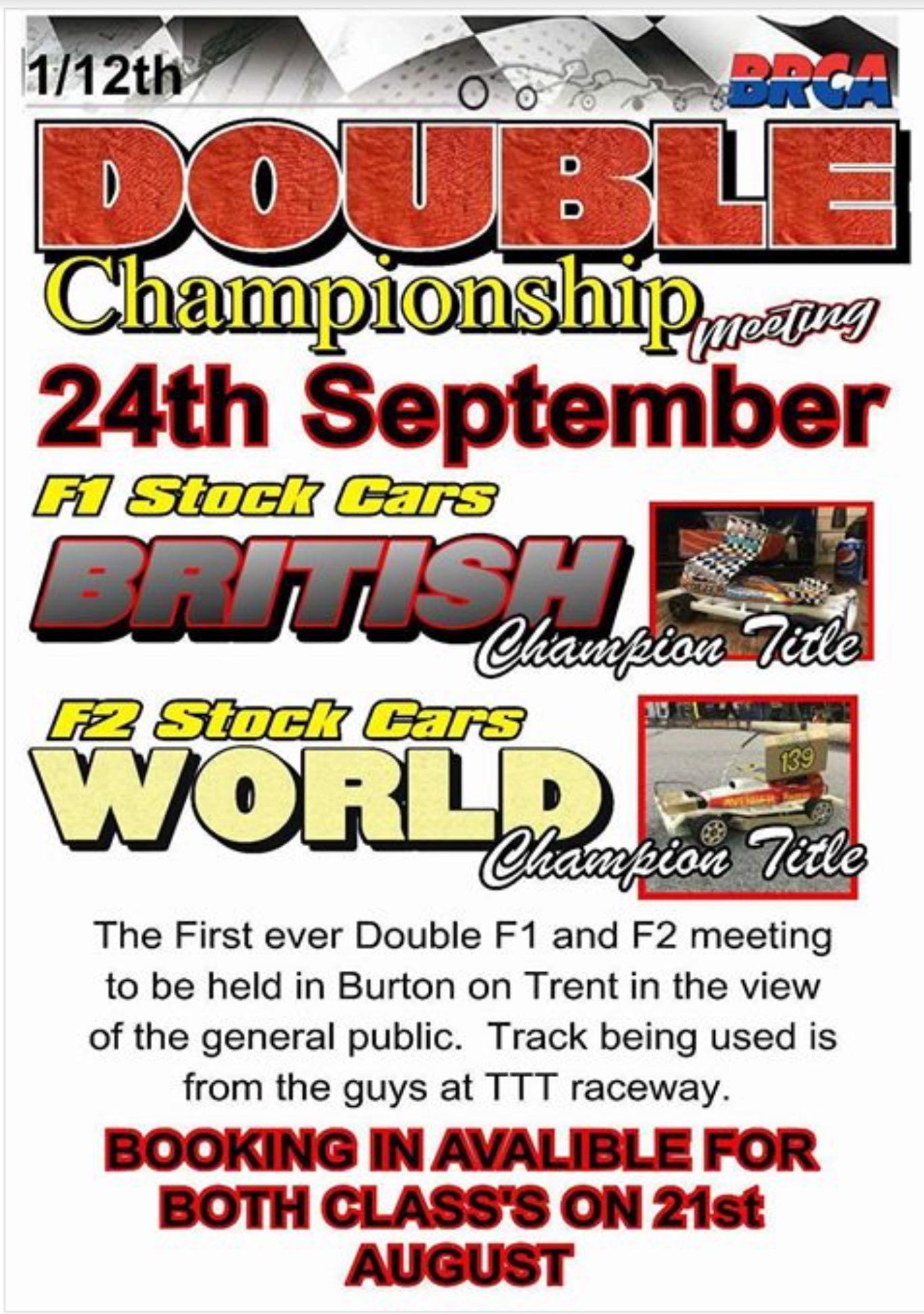 1/12th Stock Cars Double Championship meeting
